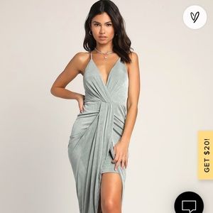 LULUS midi dress- Cloud Blue - NEW NEVER WORN